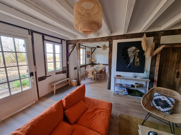 Maison Landaise Piscine Wifi 6 Personnes, Océan - Mézos