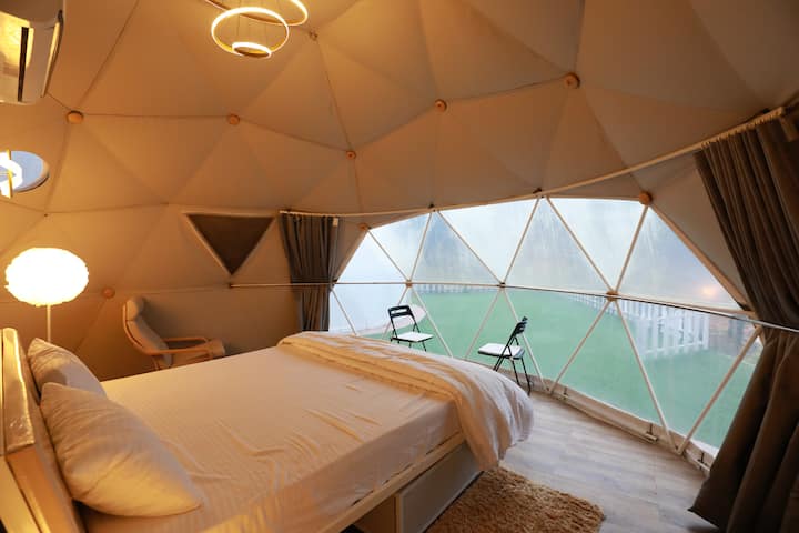 Luxury Glamping Dome | Mountain View & Campfire - Lavasa
