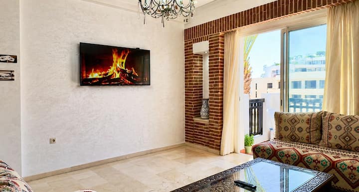 Appartement 3 Lits à La Marina Piscine Plage - Agadir