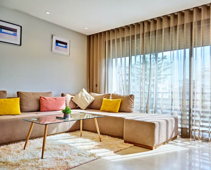 Splendide Appartement Deux Chambres Sur Princesse - Casablanca