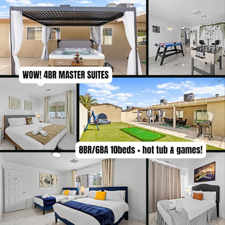 Spacious 8br_games_bbq_hot Tub _8 Min To Strip - Las Vegas Strip, NV