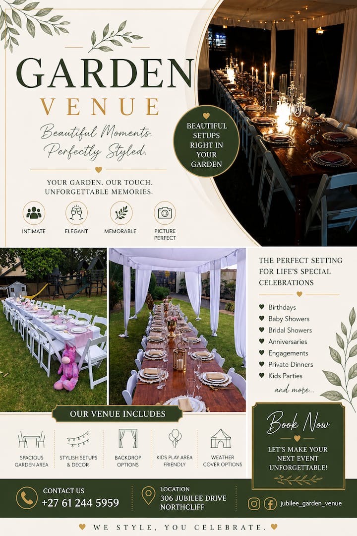 Jubilee Functions Garden Venue - Randburg