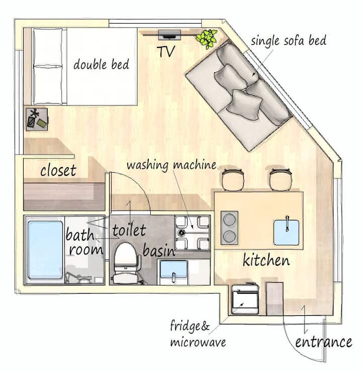 Newly Built! 7 Min From Itabashi-honcho Sta丨3ppl - 川口市