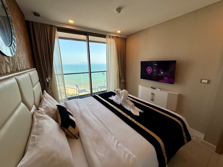 Copa 35sqm 大面积户型｜更大的阳台｜高速Wi-fi｜海景房｜直达海滩｜装修风格现代时尚 - Pattaya