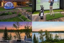 Golf Sim, Sauna, Lakefront Hot Tub & Stargazing