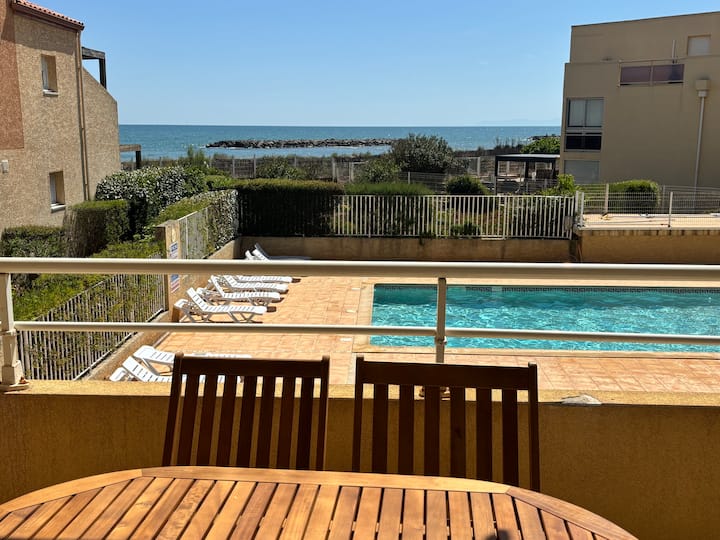 T3 50m2 2ch Vue Mer Et Piscine Valras-plage - Valras-Plage