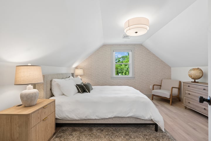 Bedroom #3 is upstairs and has a queen bed.