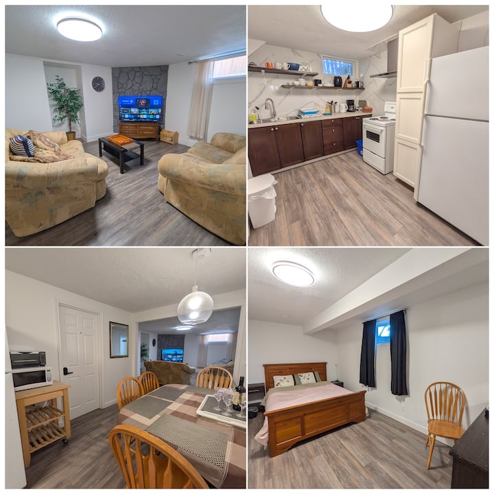 Guest Suite|private 2br|wi-fi|kitchen|near Airport - Calgary