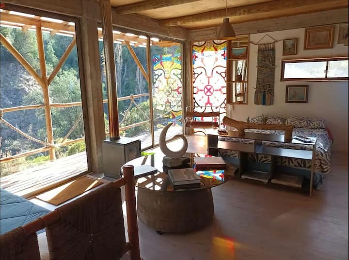 Arte Vitral Lodge, Sauna Piscina - San José de Maipo