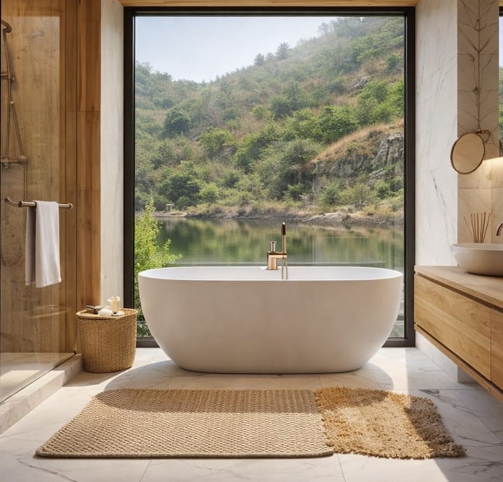 The Hidden Eden · Private Mountain & Lake Retreat · Thatched Villa · Aundholi Pune - 3