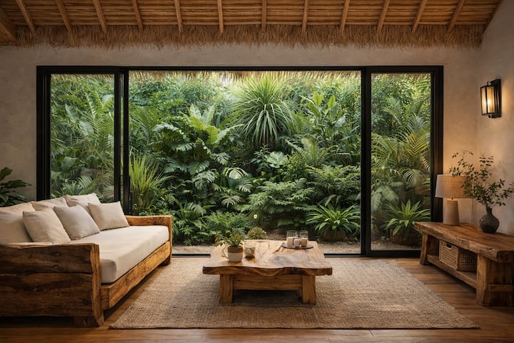 The Hidden Eden · Private Mountain & Lake Retreat · Thatched Villa · Aundholi Pune - 5