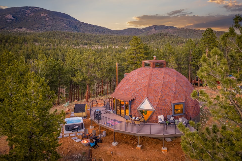 A geodesic dome at 9,000 feet, Bailey, Colorado, United States, photo 6 of 10