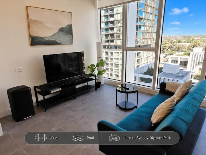 Olympic Park 1br: Pool, Gym & Free Secure Parking - Sydney