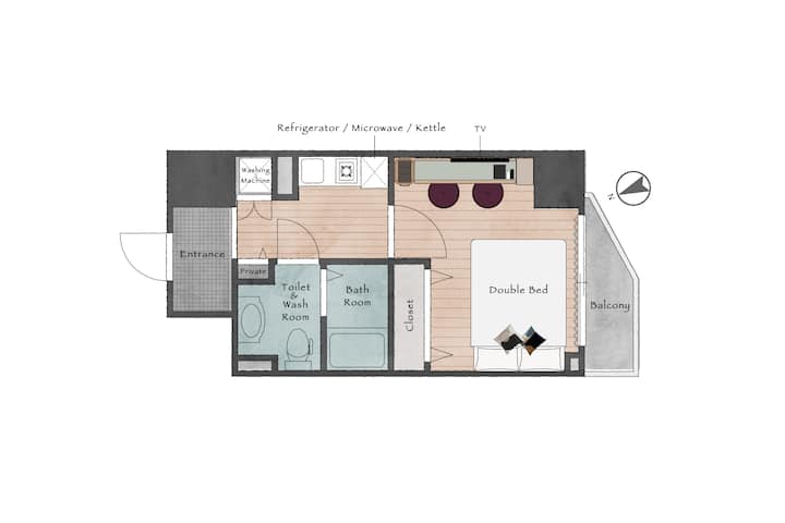 渋谷駅徒歩５分/新しく綺麗なお部屋/和モダンな部屋でのんびりと/最大２名 (119) - Shibuya