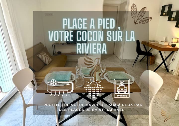 Le Petit Nid Azuré Studio Ac Balcony Parking - Saint-Raphaël