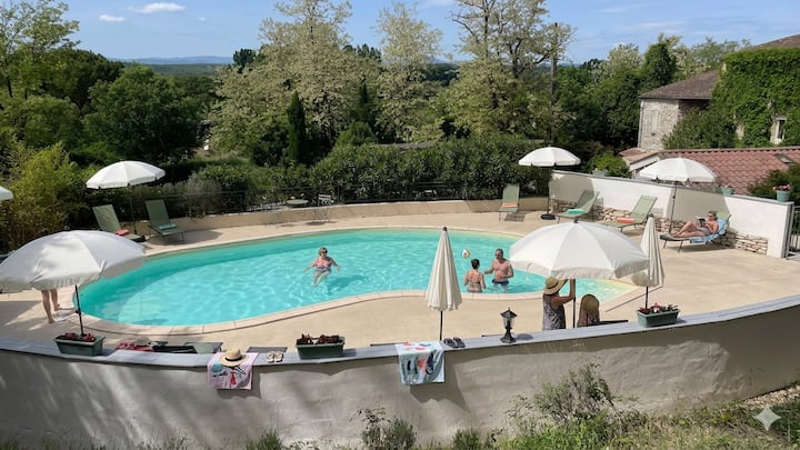 Gîte De Charme 17 Pers, Piscine, Clim Ardèche - Salavas