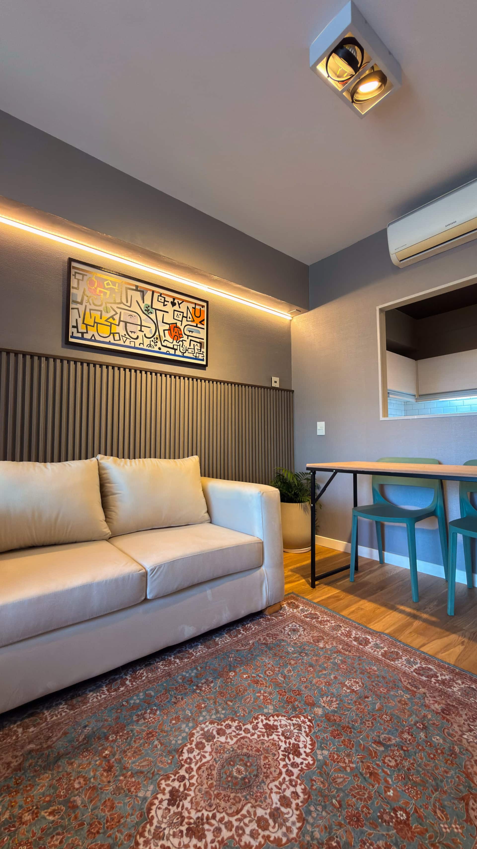Apartamento com 1 quarto e varanda em Palermo