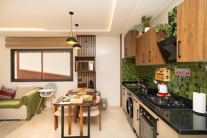 Stylish Green Suite • 4 Pools & Wifi • City Center - Fas