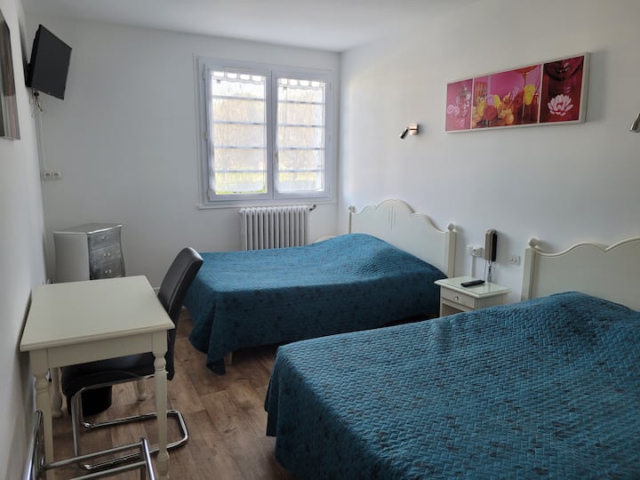 Chambre D'hôtel, Grand Lit, Toilette, Douche - Aizenay