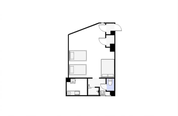 Near Matsumoto Sta | Spacious 43㎡ Modern Retreat - Matsumoto