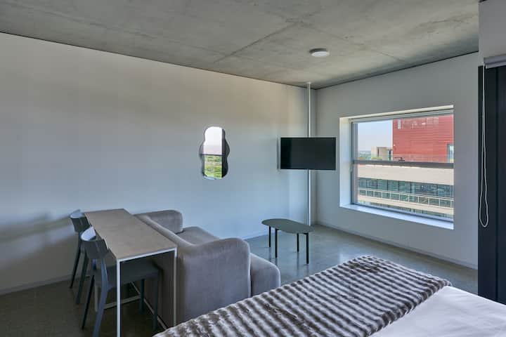 Monoambiente con balcón en Puerto Madero