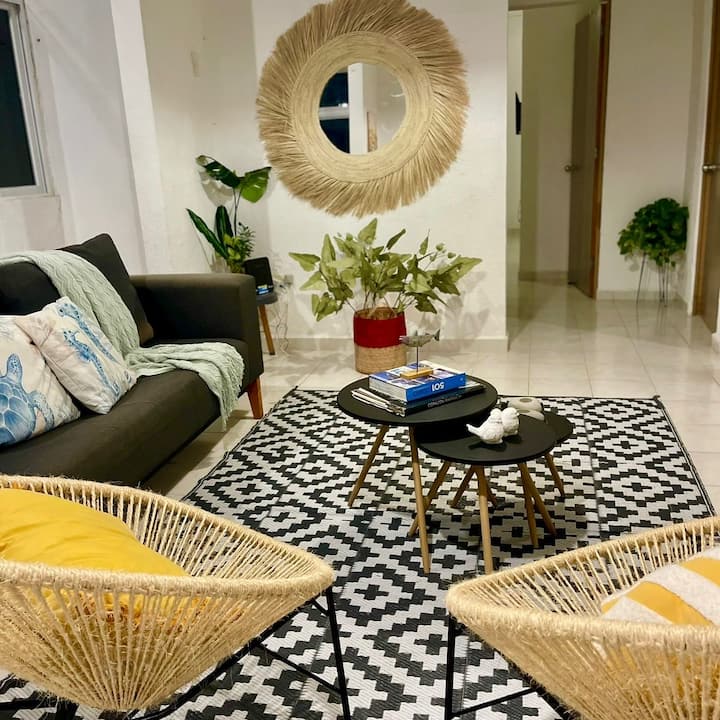 Lindo Departamento A 5 Mins De La Playa Y El Ferry - Cancún