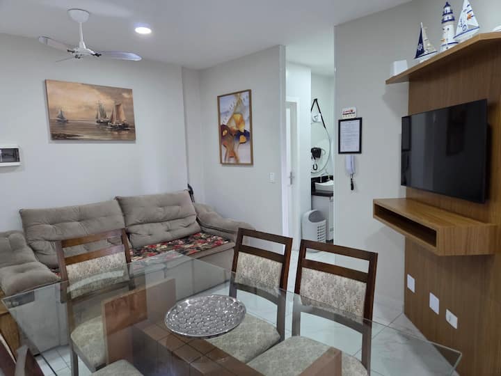 Integrated lounge and kitchen.
