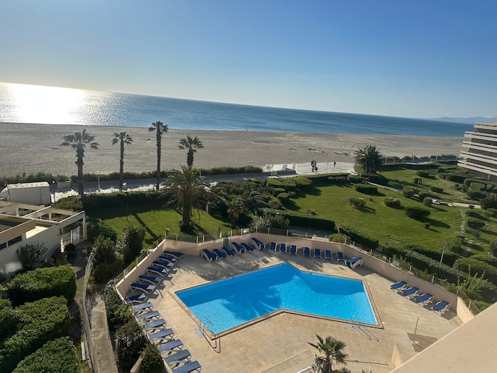 Le Bijou Marin Terrasse Vue Mer Piscine Parking - Canet-en-Roussillon