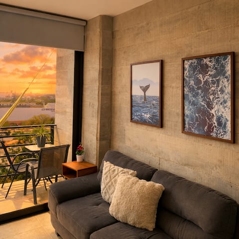 New centrally located suite with a beautiful view