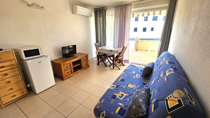 Studio Climatisé Avec Terrasse à 400m De La Plage - Port-la-Nouvelle