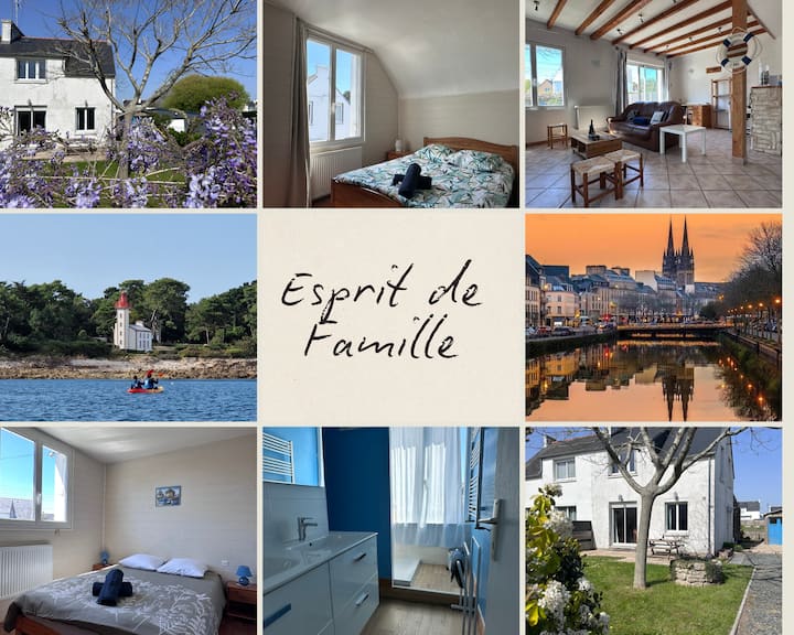 Esprit De Famille 6 Guests - Jardin - Parking - Pont-l'Abbé