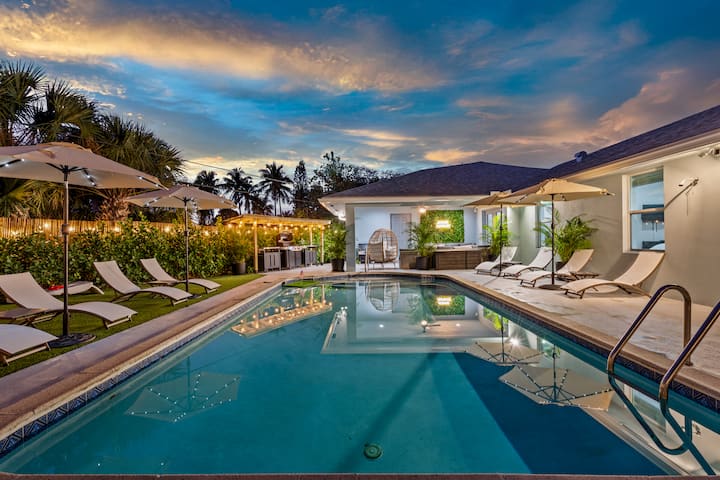 Lux Golf/yoga Retreat- 4br - Htd Pool-sauna-plunge - Lake Worth