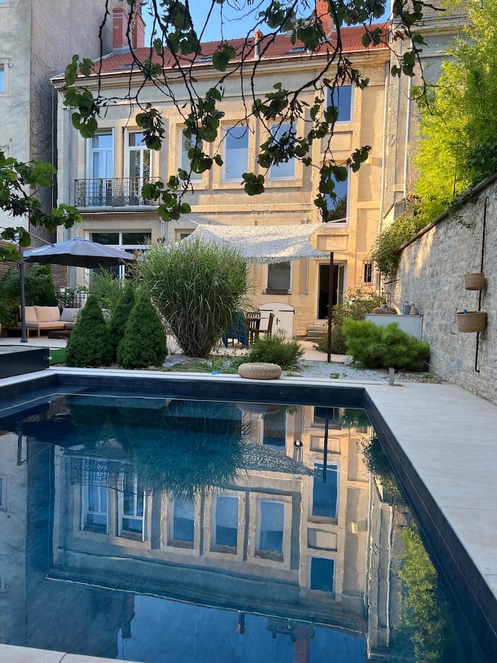 Maison Verde : Jardin, Piscine, Caveau, Garage - Dijon