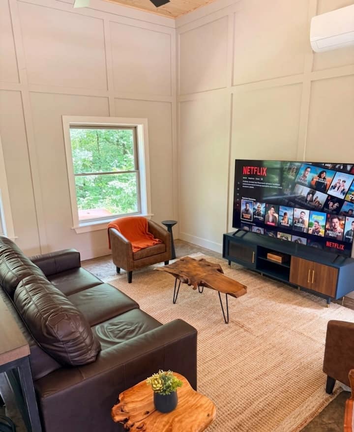 Nightfall Guest Cabin game room and living room