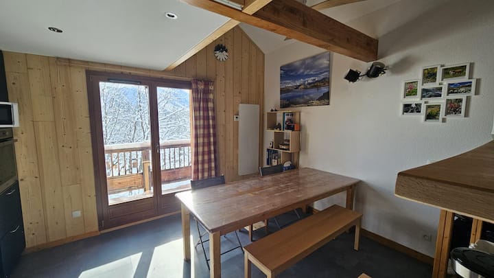 Charmant Appartement 8 Pers, Balcon, Vue Montagne - Saint-Sorlin-d'Arves