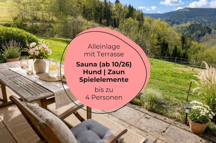 Fewo Gartenglück Für 4  Terrasse | Sauna (10/26) - Kniebis