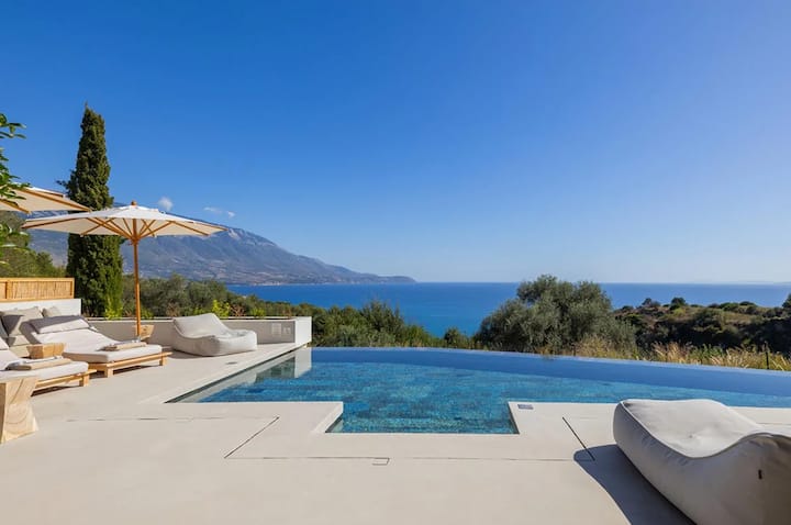 Sea View Three Bedroom Villa With Private Pool - Cephalonia