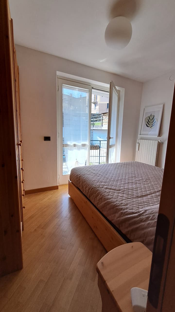 Bedroom with French doors leading to the terrace