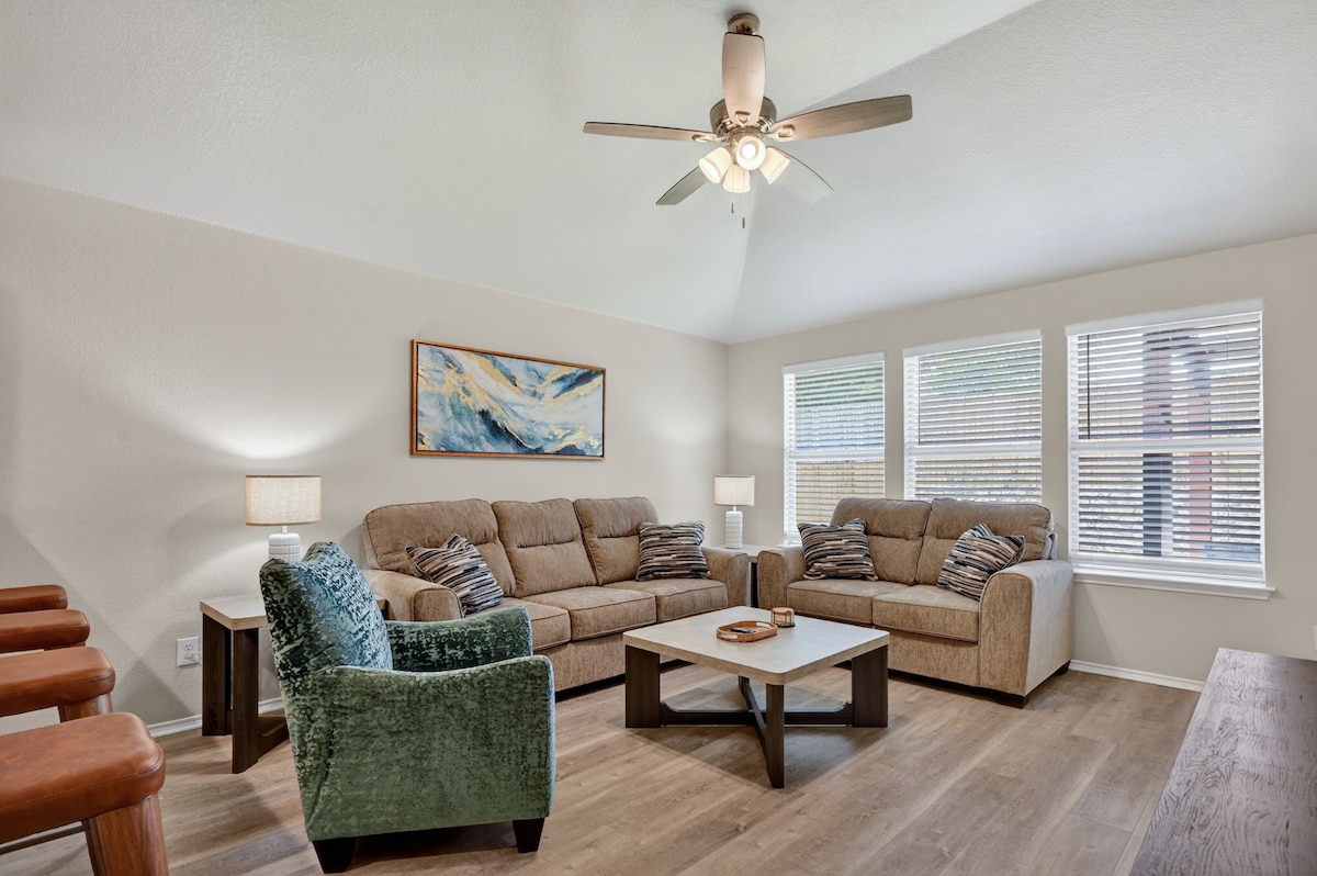 Living room with smart TV