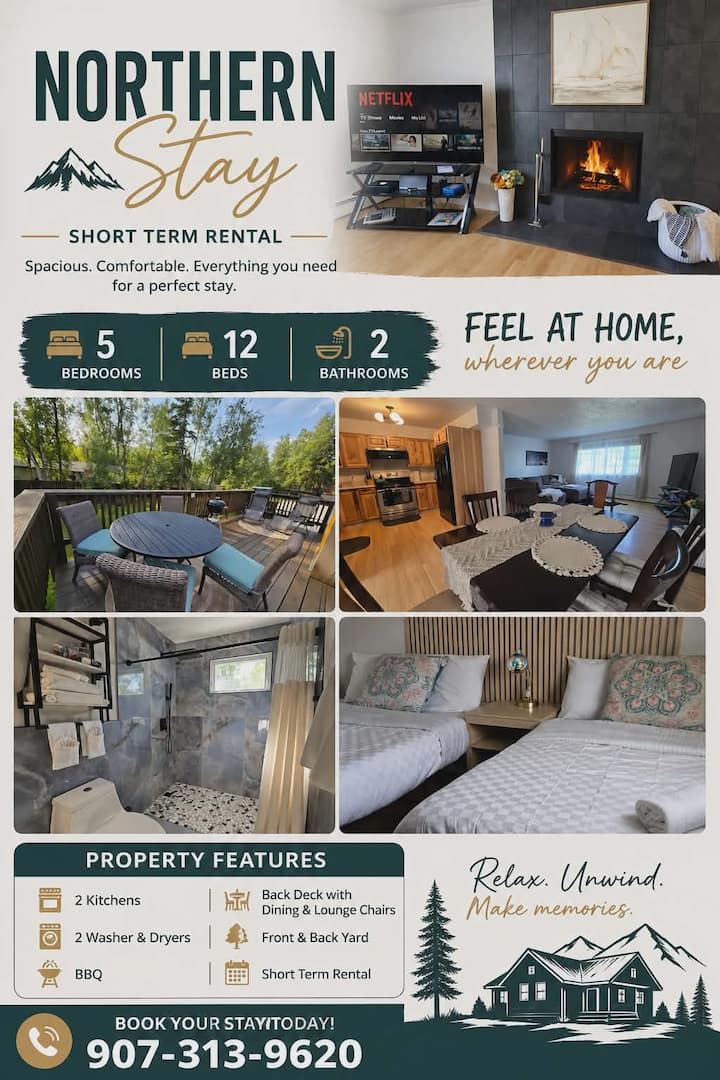 Eagle Nest Home 《5 Bedrooms》fireplace - Anchorage, AK