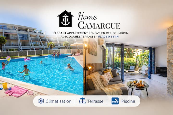 Linstant Détente*terrasses*piscine*clim - La Grande-Motte