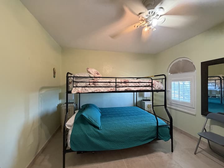 Guest Bedroom with Full / Queen / Twin size bed (underneath the queen size bed)