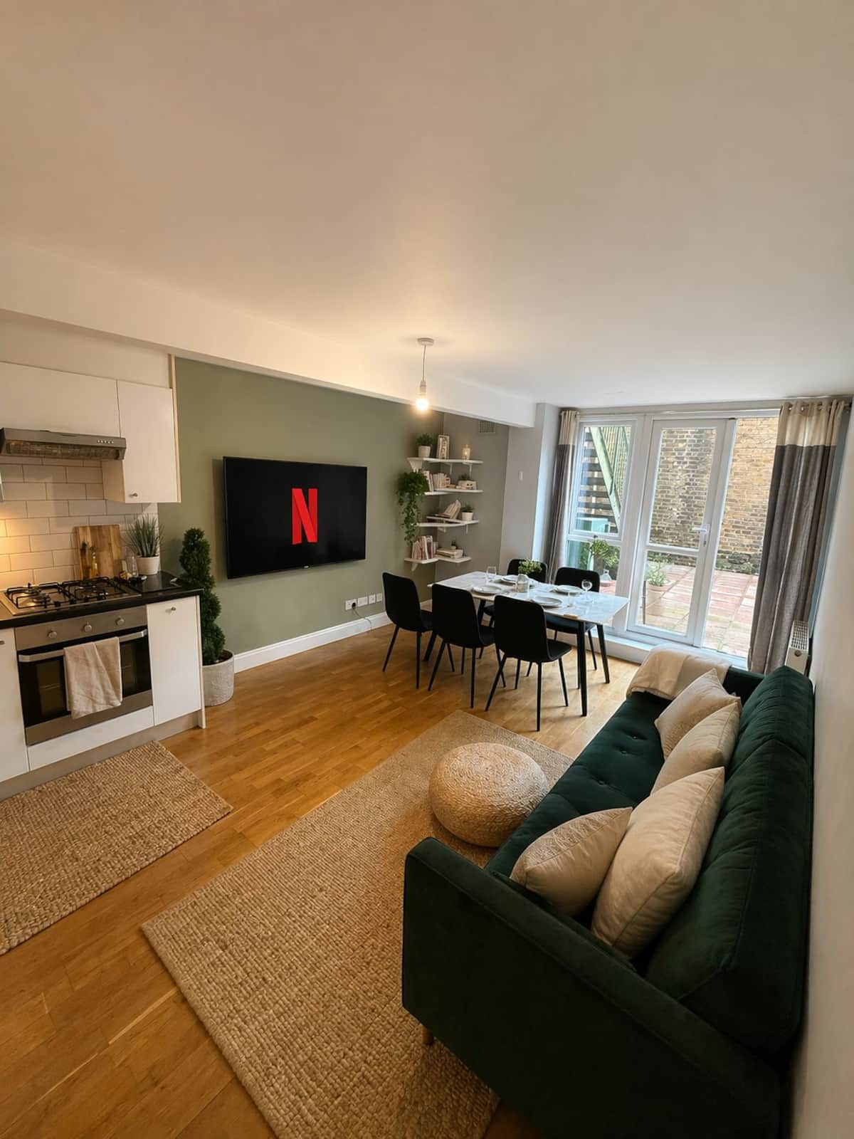Living space at the Shepherd's Bush garden retreat