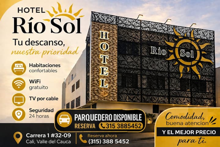 Hotel Rio Sol 
Comodo Economico Y Familiar - Cali
