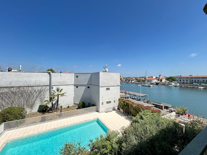 Studio/3pers/clim/piscine/parking/plage à 50 M - Vias