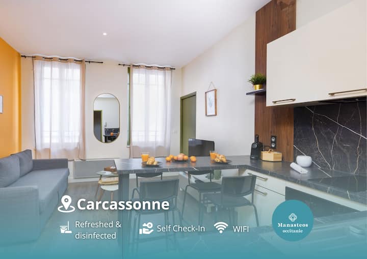 Très Bel Appartement Cosy 5 M Gare -Bq - Carcassonne