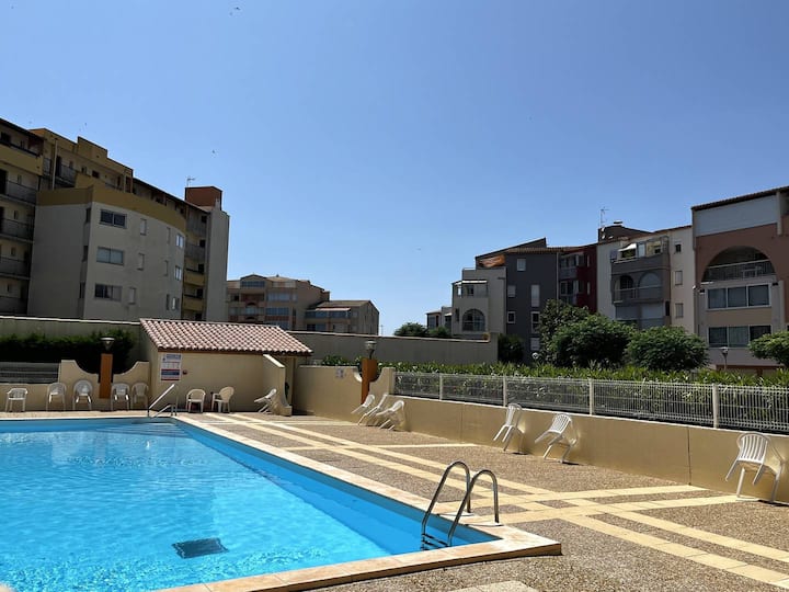 Appartement Proche Plage Et Commerces Avec Piscine - Agde
