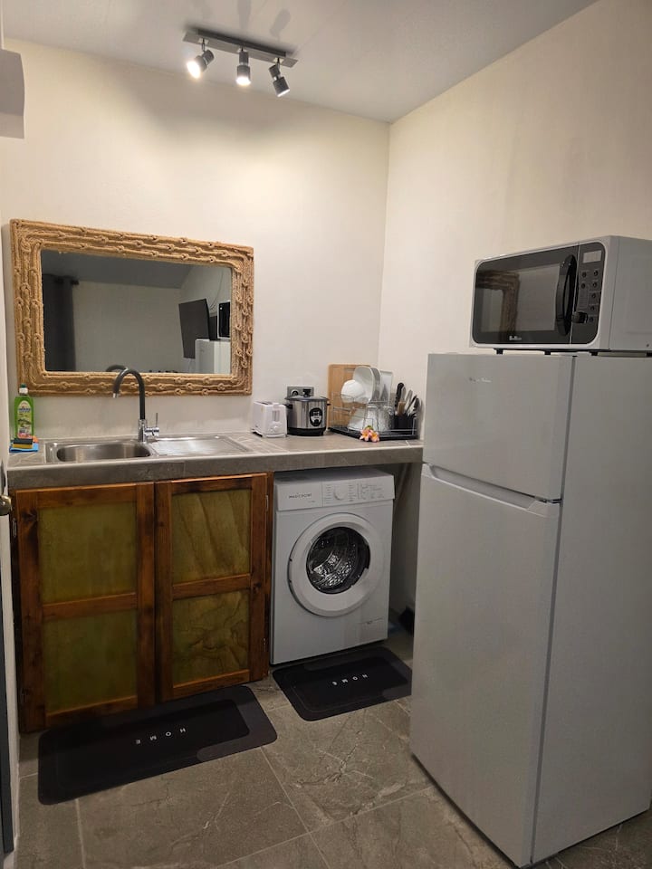 Studio 1 • Sdb • Cuisine Sans Four • Vue Jardin - Bora-Bora