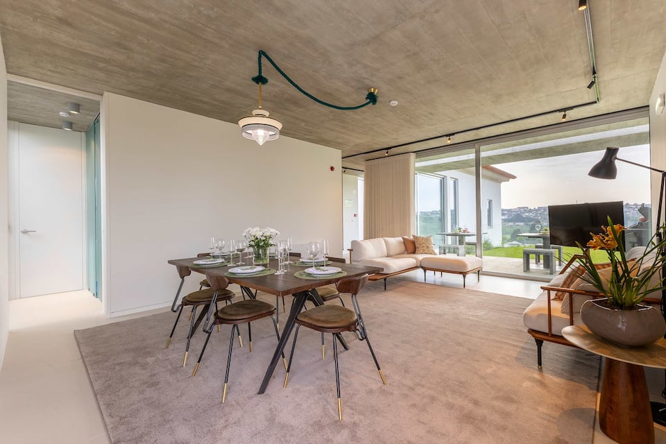 A concrete villa among the Alvarinho vineyards, Santiago, Tâmega Valley, Portugal, photo 7 of 10