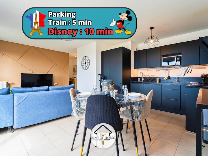 Phare Disney 10min - Gare 5min Paris 25m + Parking - Torcy